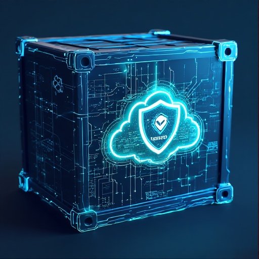 Illustration of cloud security with a digital cloud protected by a shield and lock, symbolizing strategy, risk management, and resilience in cloud computing.